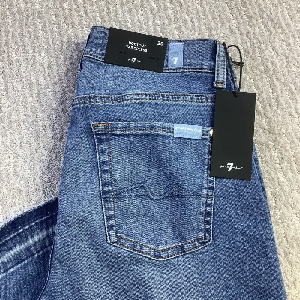 7 For All Mankind Bootcut Tailorless Athens Jeans Released Hem Size 29 NWT